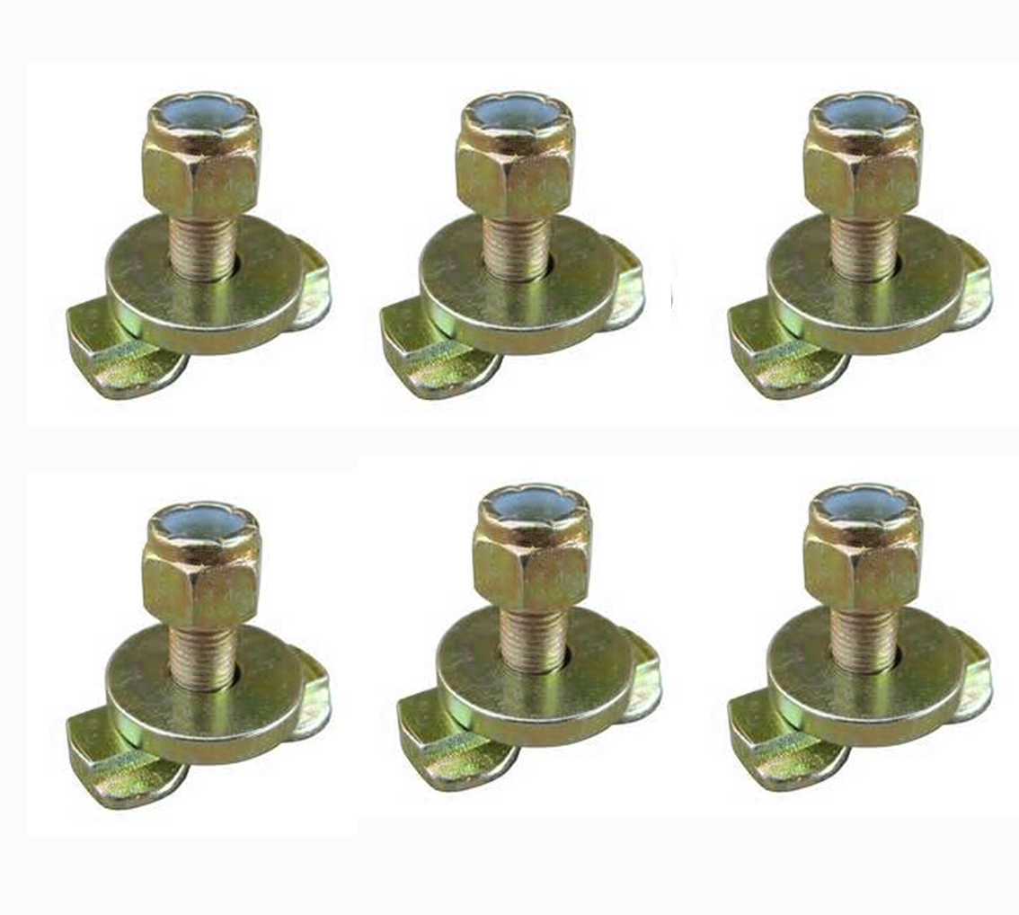 Forged Threaded L-Track Stud Fittings with Bolts, 6-Pack - 3003
