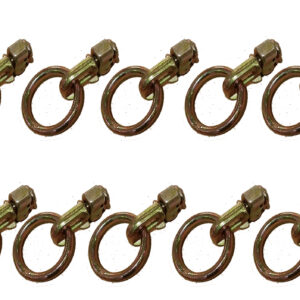 Double-Stud L-Track Fittings with Round Ring, 10-Pack - 3006