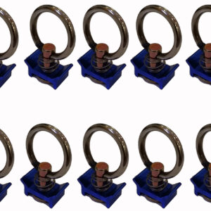Single-Stud L-Track Fittings with Stainless Round Ring, 10-Pack - 3007